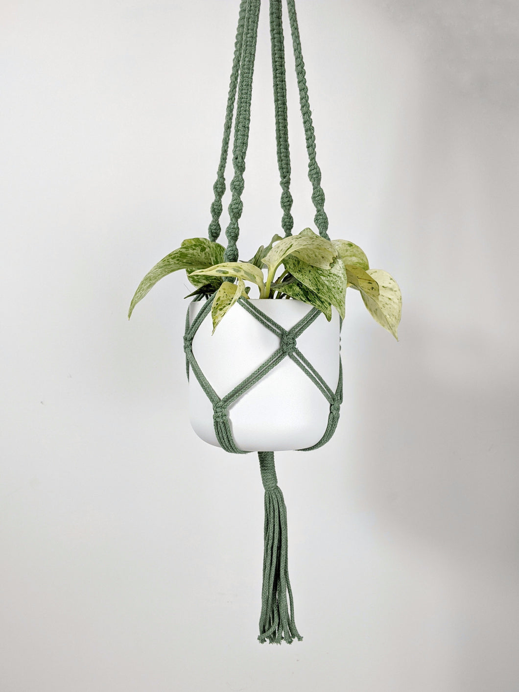 Handwoven Macrame Hanger - Green