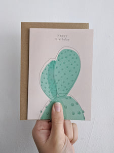 Greeting Card - "Happy Birthday" Cactus