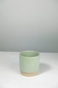 Glazed Ceramic Pot - Soft Mint - 11cm