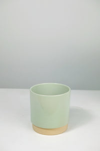 Glazed Ceramic Pot - Soft Mint - 13cm