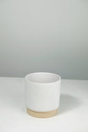 Glazed Ceramic Pot - White - 13cm