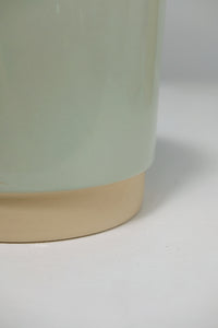 Glazed Ceramic Pot - Soft Mint - 13cm