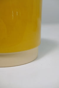 Glazed Ceramic Pot - Mustard - 13cm