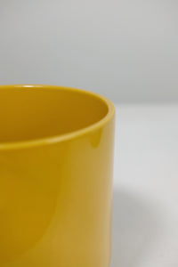 Glazed Ceramic Pot - Mustard - 13cm