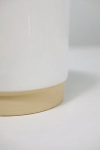 Glazed Ceramic Pot - White - 13cm